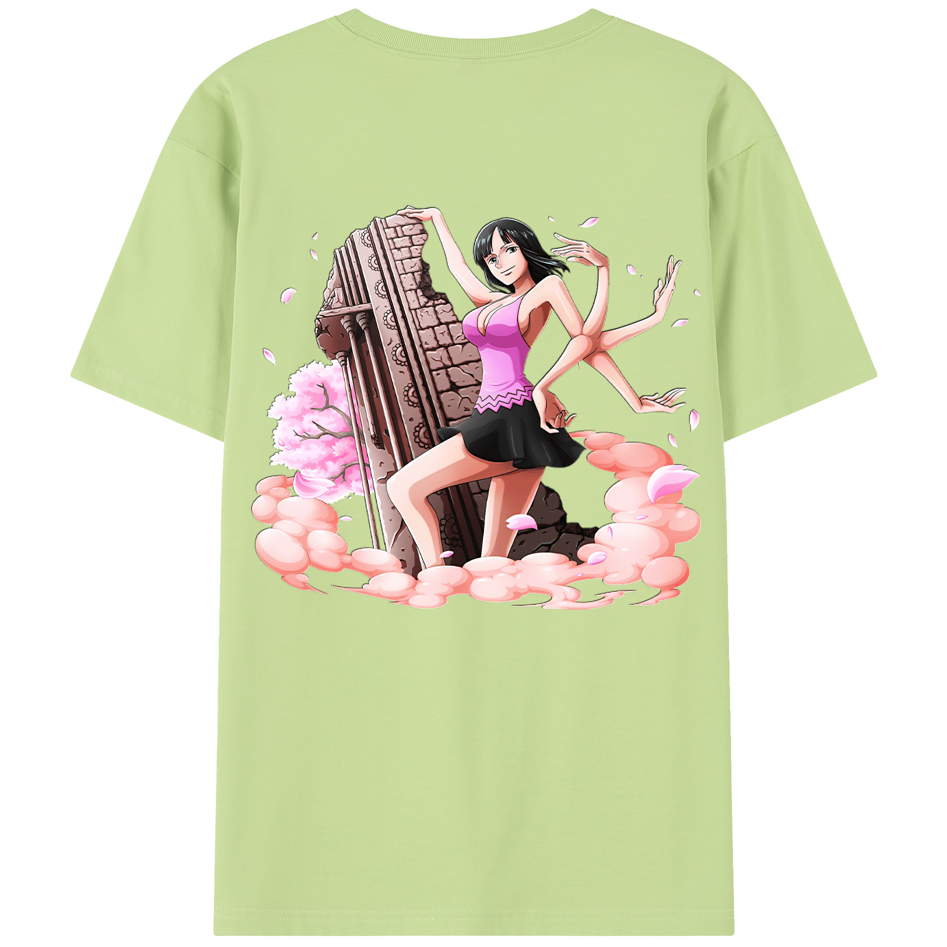 ワンピース ニコ・ロビン ONE PIECE Nico Robin 綿100％半袖Tシャツ（背面プリント）